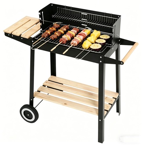Charcoal bbq grill trolley - charcoal,